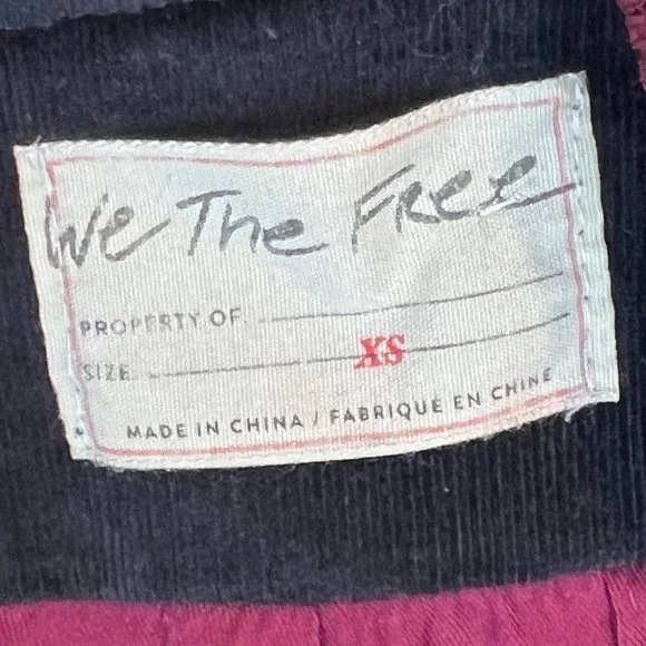 We the Free People Atlas Vintage Corduroy Bomber Jacket XS Military - Picture 11 of 14